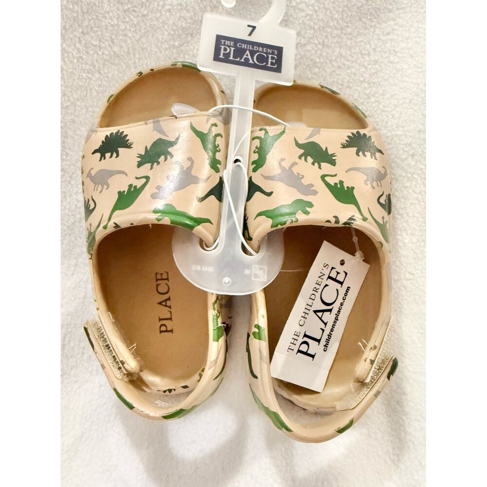 The Children's Place Toddler Sandals with Dinosaur Print Size 7 New With Tags